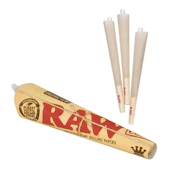 Raw Organic Hemp King Size Cones 3 Pack