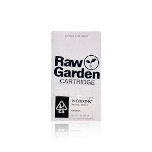 RAW GARDEN - RAW GARDEN - Vape Pen - Banana Split - CBD:THC - 1:1 - 1G