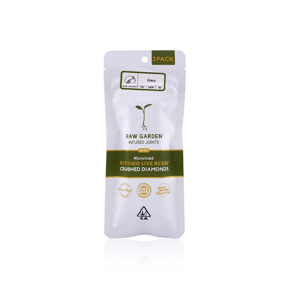 Raw Garden - RAW GARDEN - Infused Preroll - Gravy - 3 Pack - Crushed Diamonds - 1.75 Main Image