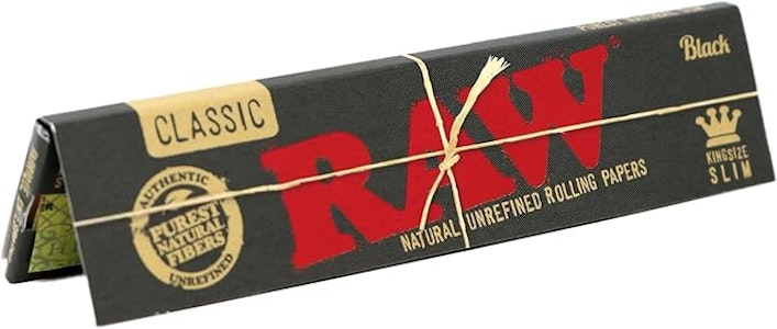 RAW - Classic Black Slim Papers, King Size 1.65"