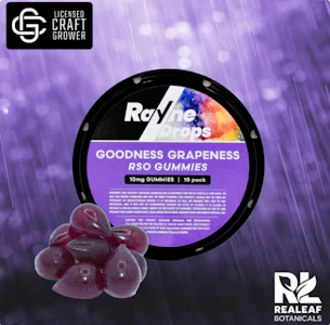 Rayne Drops - Goodness Grapeness 10pk RSO Gummies - 100mg