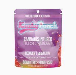 KUSHY PUNCH - Kushy Punch - Hybrid - 2:1 Blueberry - (60mg THC/30mg CBD)