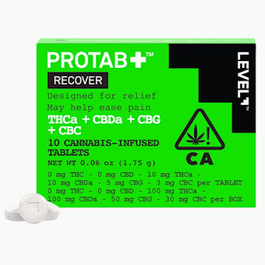 LEVEL+ - LEVEL - Protab+ Recover - (100mg THCa/ 100mg CBDa/ 50mg CBG/ 30mg CBC)