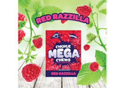 Choice Chews - Choice - Red Razilla Mega Chews 200mg