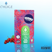 Choice Gummies Super Sour Cherry Berry 100mg (Sativa)