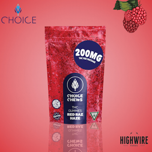 CHOICE - Choice Gummies Red Raz Haze 200mg (Sativa)