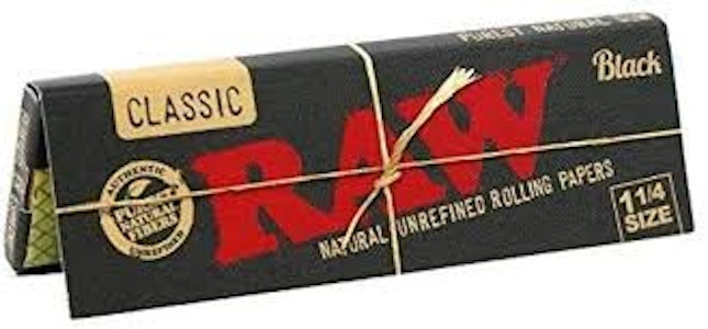 RAW - RAW Black Rolling Papers 1 1/4" 24ct