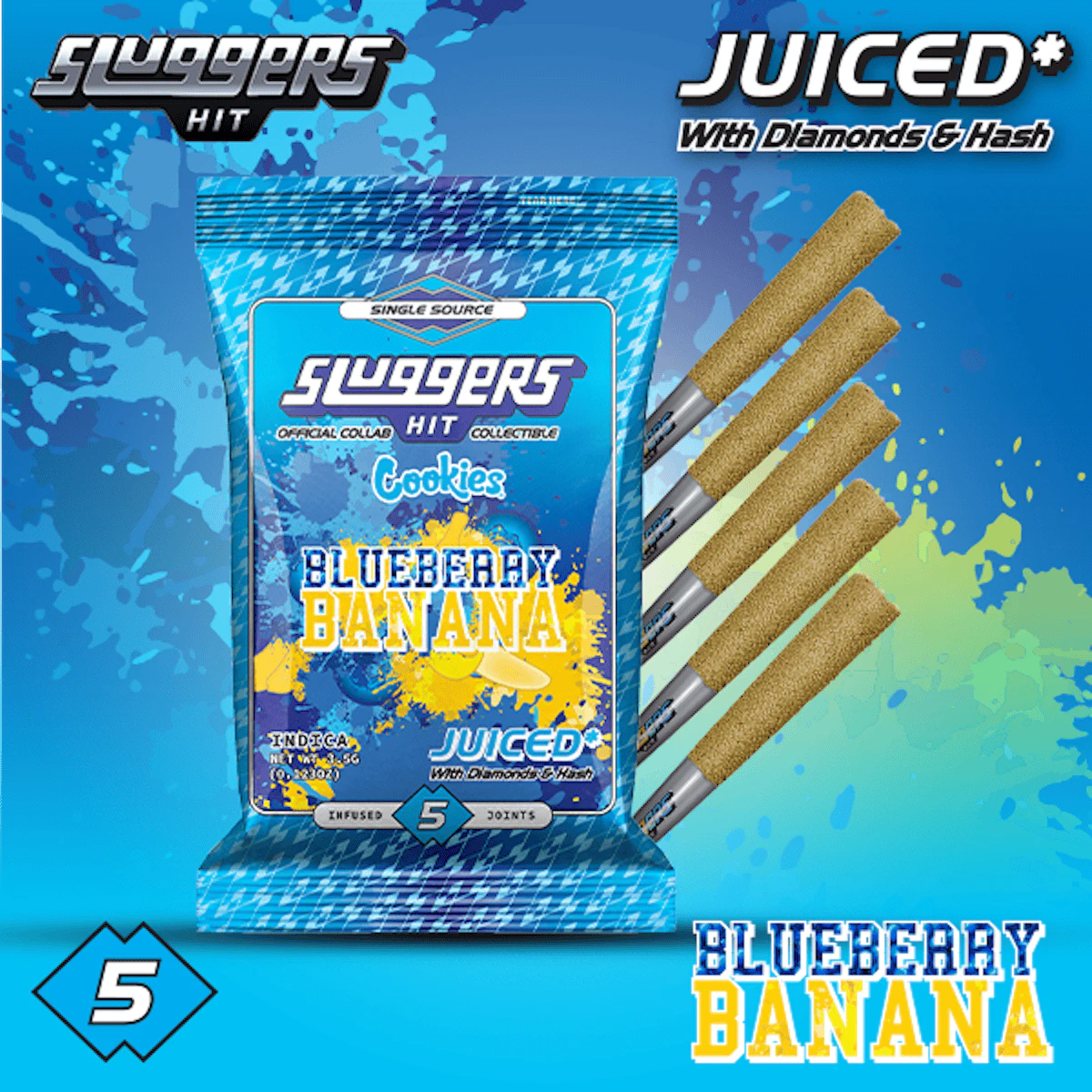 Sluggers Hit - Sluggers - Preroll - Infused - 5pk - Blueberry Banana Main Image