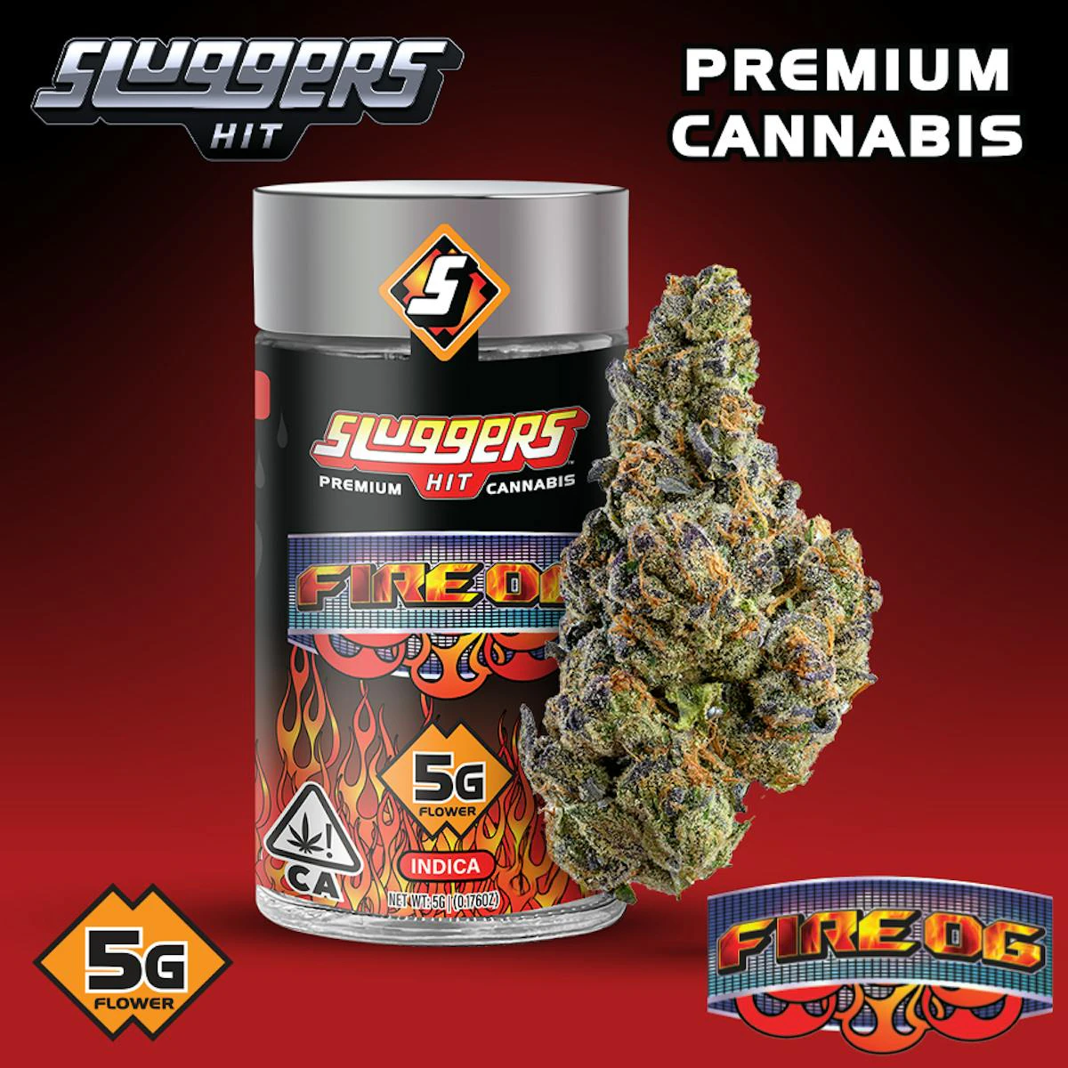 Sluggers Hit - Sluggers - Flower - Fire OG - 5g Main Image