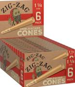 Zig Zag - Cones - 6pk - Unbleached/Thin/Hemp