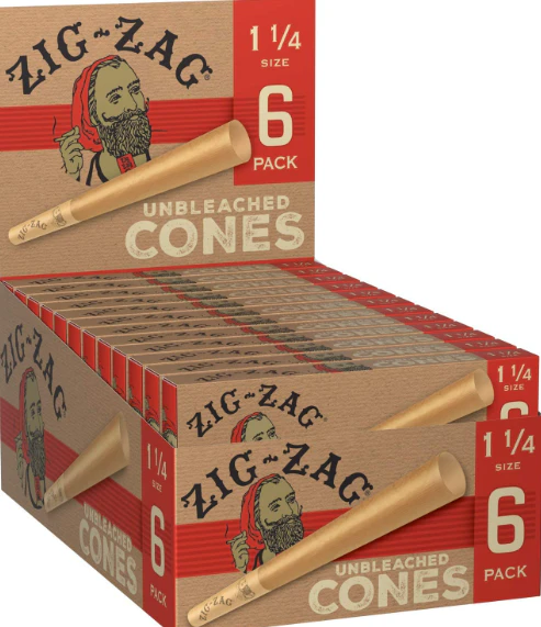 Zig-Zag - Zig Zag - Cones - 6pk - Unbleached/Thin/Hemp Main Image