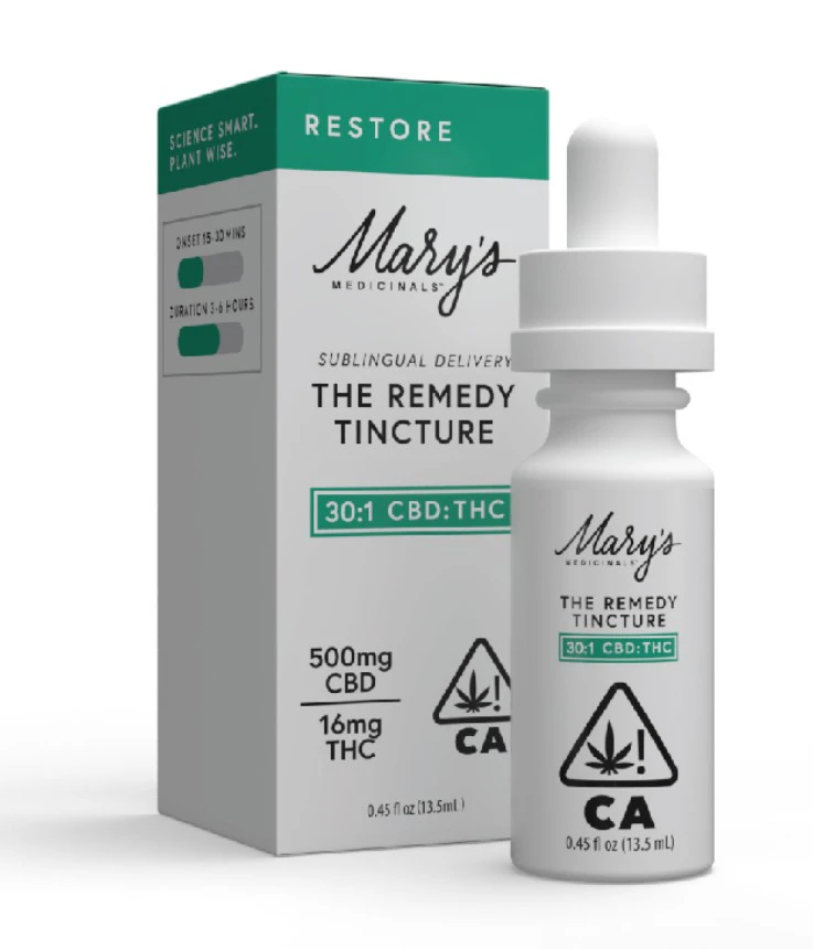 Mary's Medicinals™ - Mary's Medicinals - Remedy - Restore - 16mg THC/500mg CBD Tincture - 0.45oz Main Image