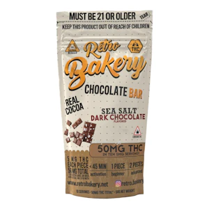Retro Bakery - Retro Bakery | Dark Chocolate Sea Salt Bar 50mg | Hybrid