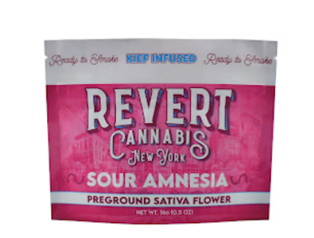 Revert - Sour Amnesia -Sativa- 31.30% THC | Kief Infused Ground Flower 14g | Revert     -V7 BACK