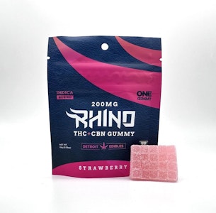 Cannalicious Labs - Detroit Edibles - Rhino Gummy - Strawberry - 200mg THC & 50mg CBN