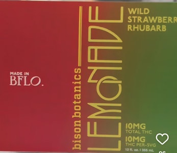 BISON BOTANICS - Bison Botanics| Wild Strawberry Rhubarb | THC Infused 10mg