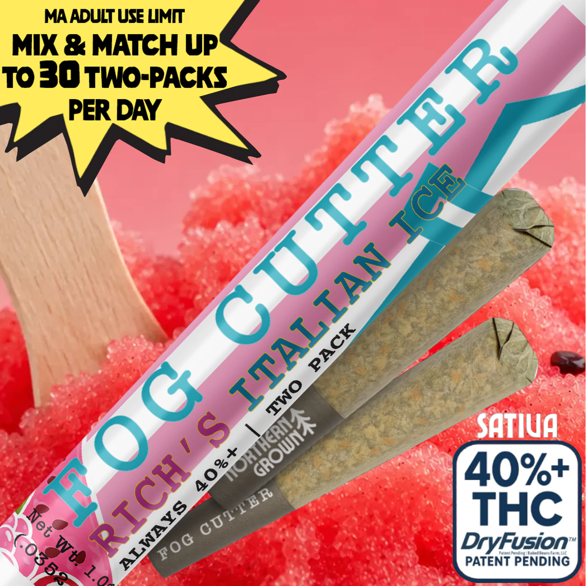 Fog Cutter - Rich's Italian Ice Infused PreRoll 2 Pack - 1g - BBN Main Image
