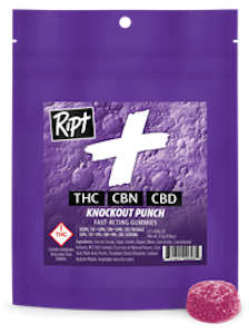 RIPT - Ript - Gummies - Knockout Punch: THC:CBN:CBD - 100mg
