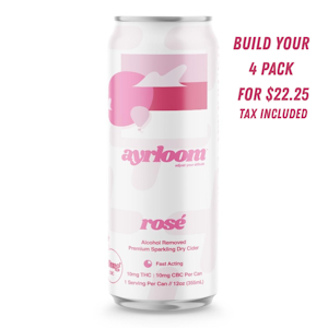 AYRLOOM - Ayrloom - Rose 1:1 (10mg THC: 10mg CBC) - 12oz Beverage
