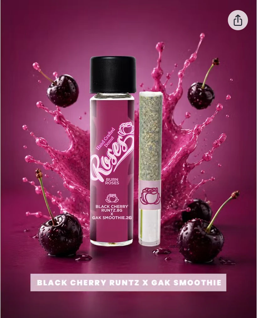 Roses - Roses-Donut-Live Rosin-Black Cherry Runtz X Gak Smoothie-1G-45.66% Main Image
