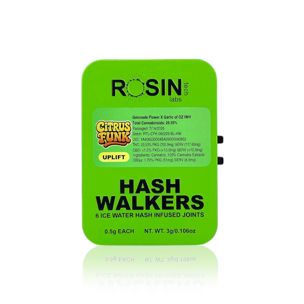 Rosin Tech Labs - ROSIN TECH LABS - Infused Preroll - Citrus Funk - 6 Pack - Hash Walkers - 3G Main Image