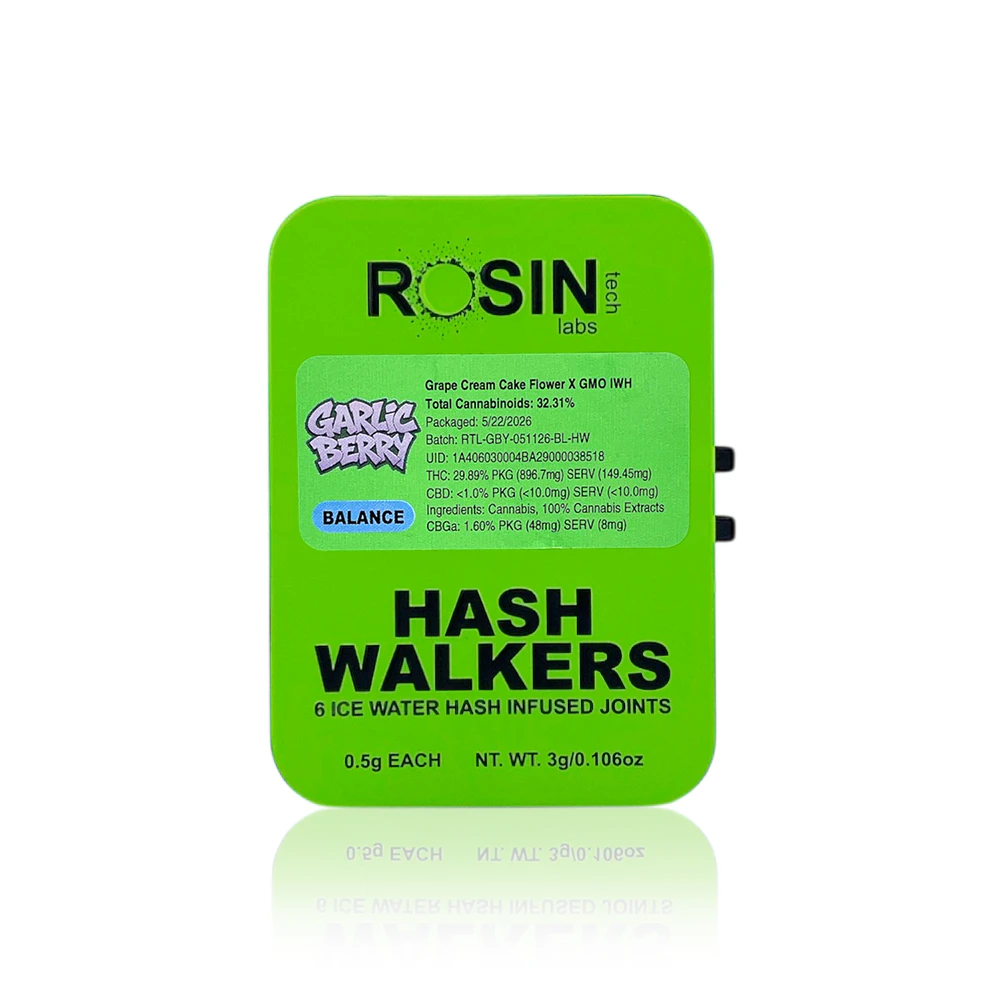 Rosin Tech Labs - ROSIN TECH LABS - Infused Preroll - Garlic Berry - 6 Pack - Hash Walkers - 3G Main Image