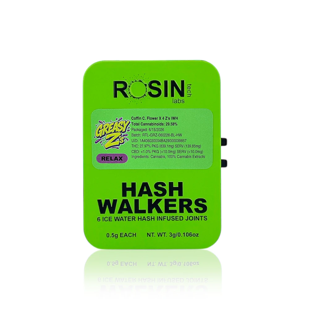 Rosin Tech Labs - ROSIN TECH LABS - Infused Preroll - Greasy Z - 6 Pack - Hash Walkers - 3G Main Image