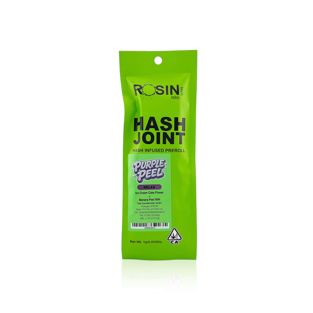 Rosin Tech Labs - ROSIN TECH LABS - Infused Preroll - Purple Peel - Hash Joint - 1G Main Image