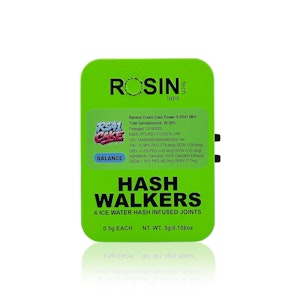 ROSIN TECH LABS - ROSINTECH - Infused Preroll - RS41 Cake x Banana Cream Cake - Hash Walkers - 6 Pack - 3G
