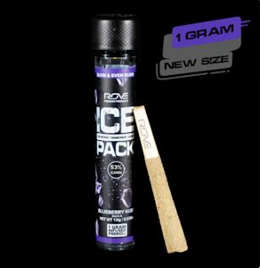 ROVE - Blueberry Kush Iced Pack Rosin, Hash, Diamond Infused Pre-Roll - 1g