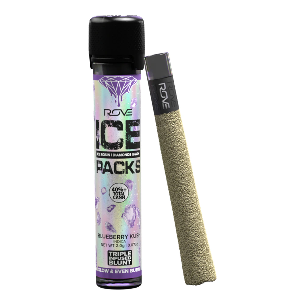 ROVE - Rove | Blueberry Kush | Ice Pack Rosin, Diamond, Hash Infused Blunt | 2g Main Image