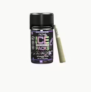 ROVE - Rove | Blueberry Kush | Ice Packs Rosin + Diamond + Hash Infused Pre-Roll 5pk | 2.5g