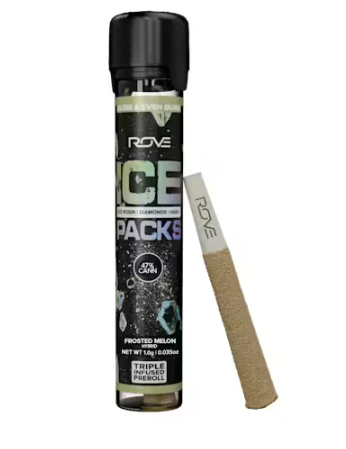 ROVE - Rove | Frosted Melon | Ice Pack Rosin, Diamond, Hash Infused Pre-Roll | 1g Main Image