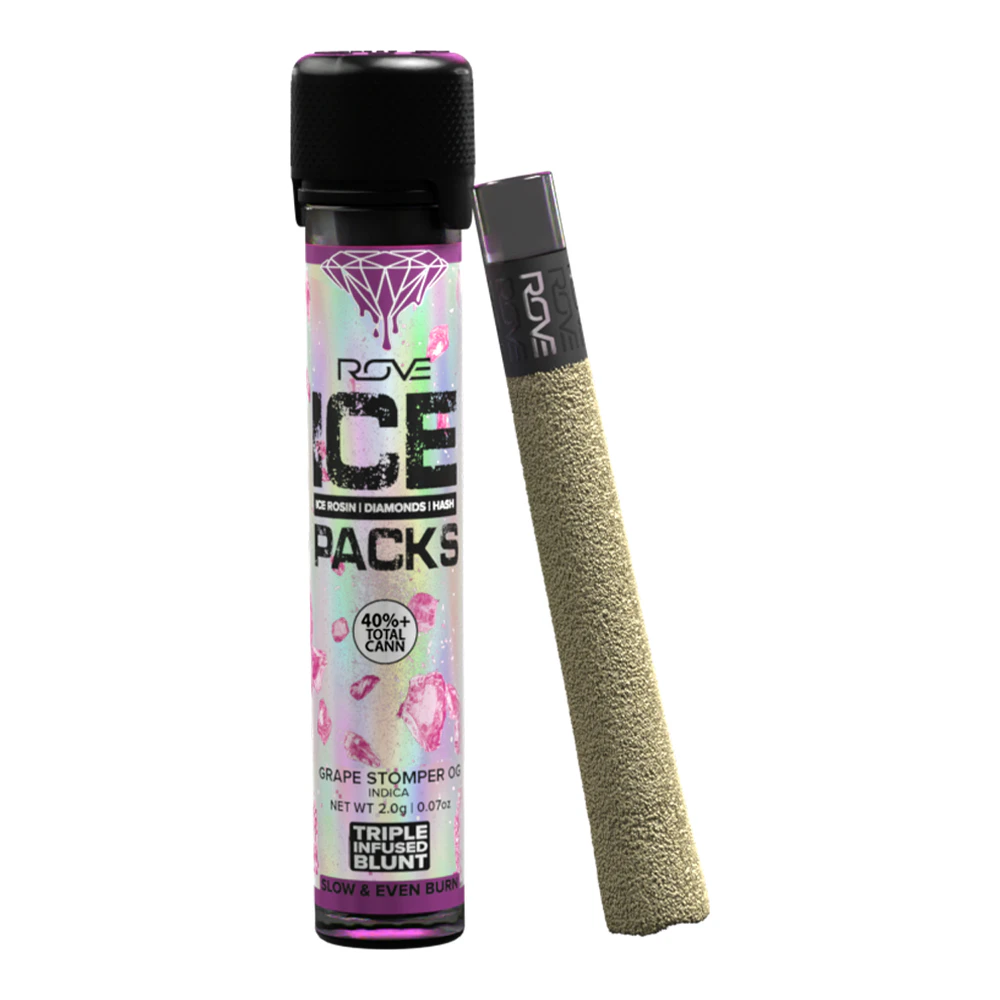ROVE - Rove | Grape Stomper | Ice Pack Rosin, Diamond, Hash Infused Blunt | 2g Main Image