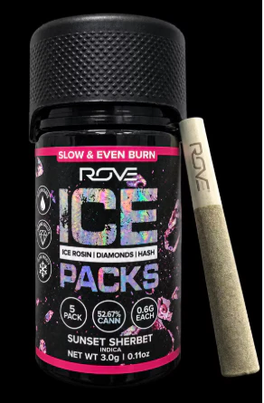 ROVE - Sunset Sherbet Iced Pack Diamond Infused 5pk Pre-Rolls - 2.5g Main Image