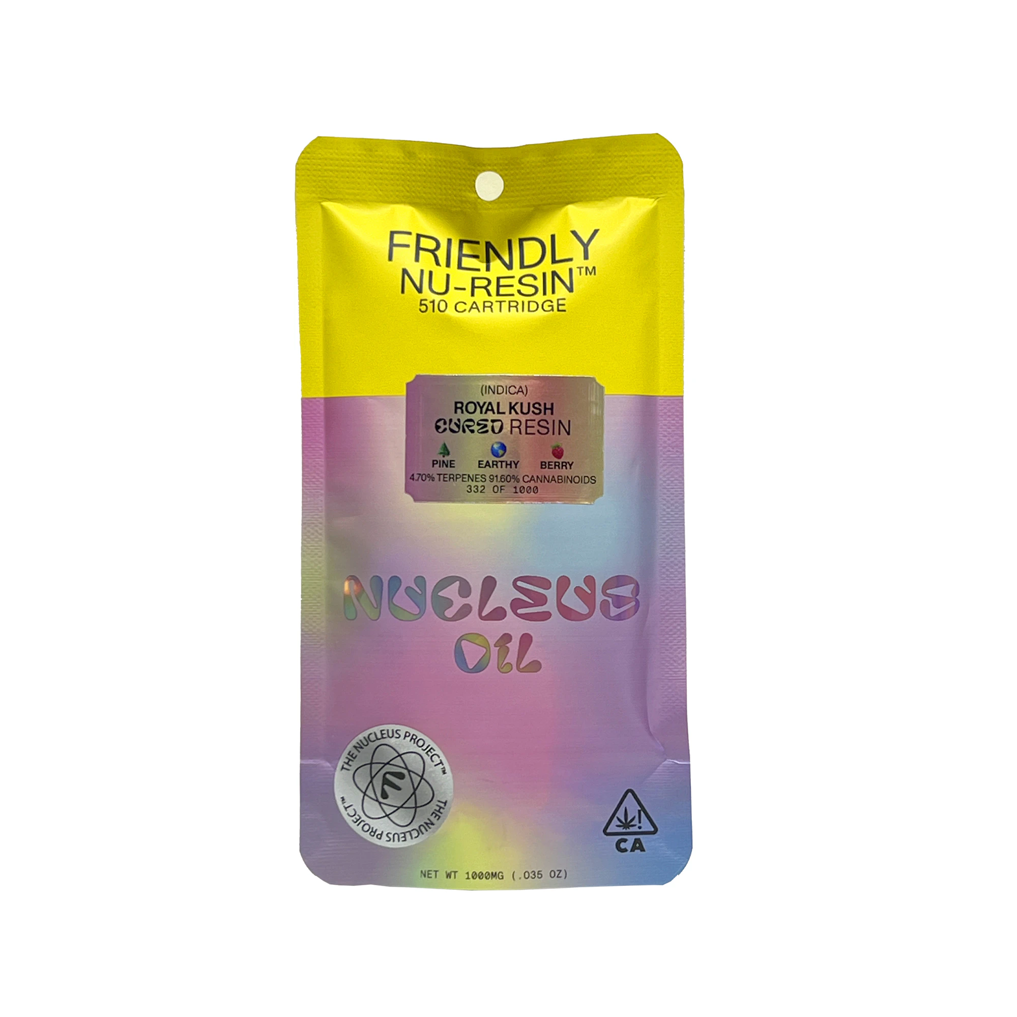 Friendly Brand - Friendly Brand Royal Kush Cured Resin Cartridge 1.0g Main Image