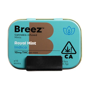 BREEZ - Royal Mint Tin (I) | 10mg 10pk THC Mints | Breez