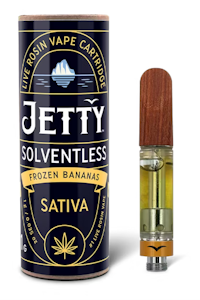 Jetty - Frozen Bananas Live Rosin Solventless 1G Cartridge