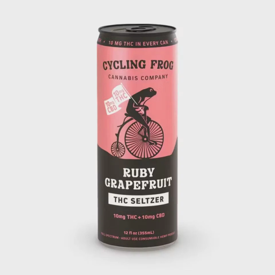 CYCLING FROG - Cycling Frog | Ruby Grapefruit | 1:1 THC : CBD | Seltzer | Drinks | 10 mg Main Image