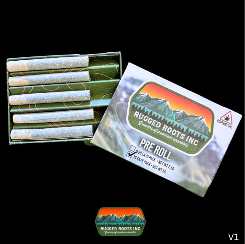 Rugged Roots - 5-pk Prerolls | Uptown OG | 5g Main Image