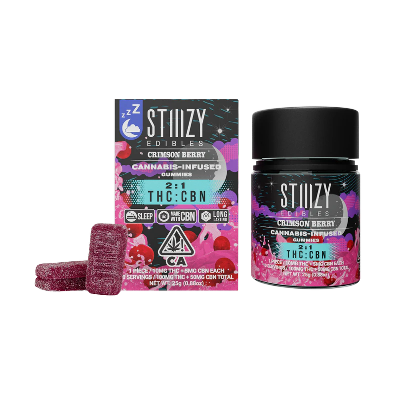 STIIIZY - Stiiizy | Gummies | 2:1 THC:CBN | Crimson Berry | 100:50mg Main Image