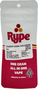 Rype - Strawberry Banana Sundae 1g Distillate AIO Cart - Rype