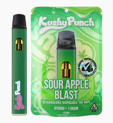 Kushy Punch - 1G Kushy Punch Vape All-In-One- Sour Apple Blast Main Image