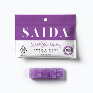SAIDA - Saida - Gummy Bar - Indica - Wild Blackberry - Gummies - (100mg THC)