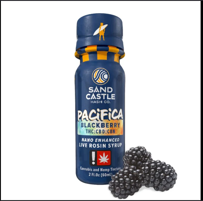 Sand Castle - Blackberry 1:1:1 250mg, Nano Enhance Live Rosin Syrup, Tincture, 2oz Main Image