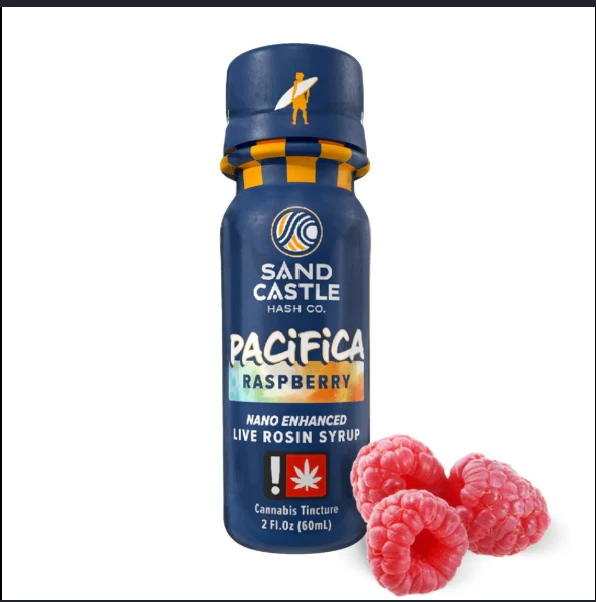 Sand Castle - Raspberry 250mg, Nano Enhance Live Rosin Syrup, Tincture, 2oz Main Image