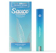 Sauce | Sour Blue Dream | Essentials | Live Resin All-In-One Rechargeable Vape | 1g