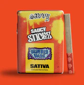 Blue Raz Haze Saucy Stickz Infused 5pk Pre-Rolls - 2.5g