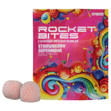 Rocket Bites - Strawberry Super Nova - 200mg Gummies Main Image