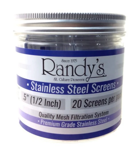 Sacramento Smoke and Vape - Randys 1/2" Silver Screens 20pk ND Main Image